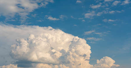 Amazing blue backgrounds a lot of cloudsの写真素材