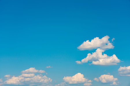 Blue sky with white clouds in clear weather