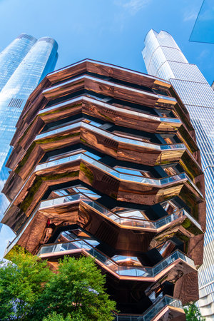 New York City, United States - September 19, 2022. Vessel - with surrounding area on a sunny day