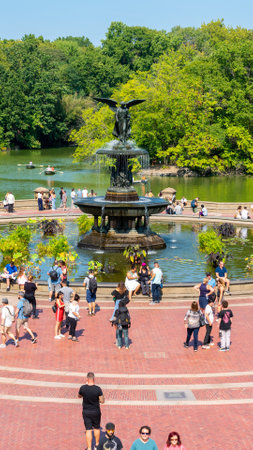 Bethesda fountain Central Park in New Yorkの写真素材