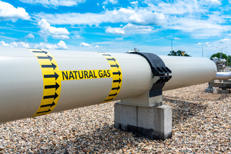 Large diameter gas pipeline for international gas transportation