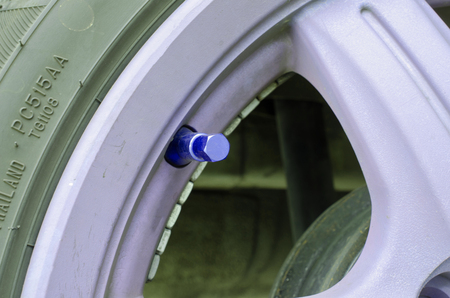 tubeless and lead wheel balancing on wheelのeditorial素材