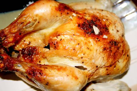 Hot baked chickenの写真素材