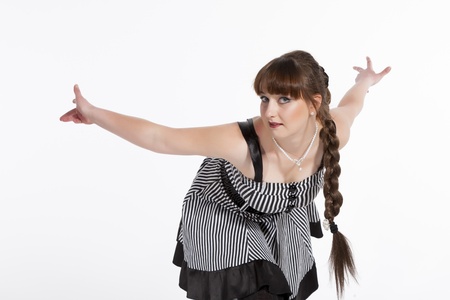 Female dancer practice in dance       の写真素材