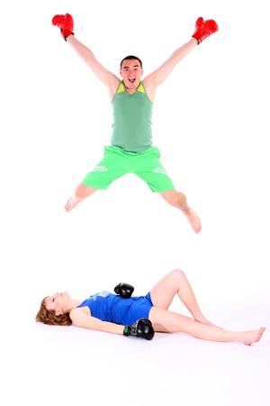 lovers are boxing, play, joy happinessの写真素材