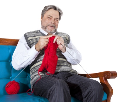 Grandpa loves the grandchildrenの写真素材