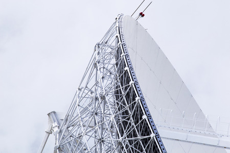 24-hour tracking of the sun with various radio telescopes continuously moving behind the star. Gamma-Observatory in Siberia.の写真素材