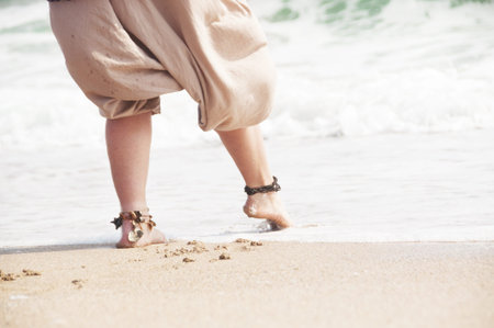 Touching the ocean