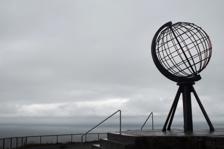 Nordcapp monument, Norwayの写真素材