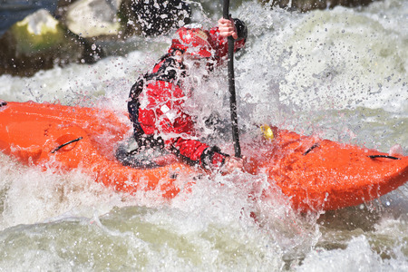 Kayaking as extreme and fun team sportの写真素材