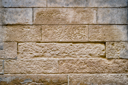 Ancient stone wall in the old townの写真素材