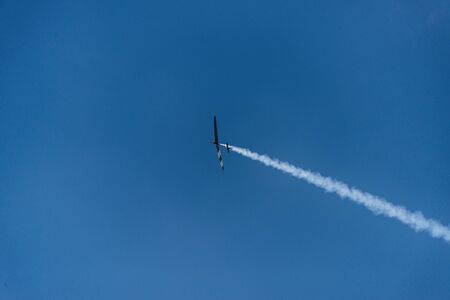 Model of a glider with a rocket engineの写真素材