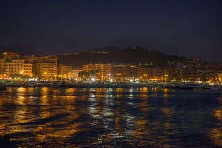 beautiful view of the night portの写真素材