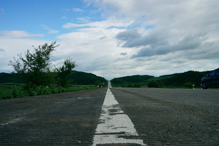 Low angle pavementの写真素材