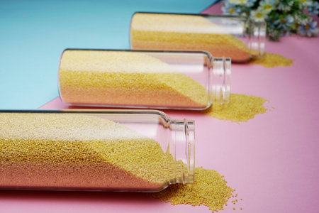 Millet filled in a bottledの写真素材