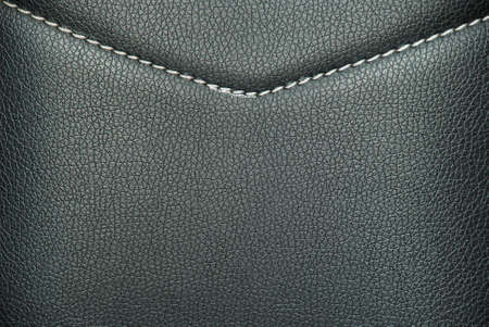 Eco leather with stripes stitched across cross for car interior.の写真素材