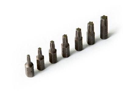 Set of screwdriver bits (torx heads)