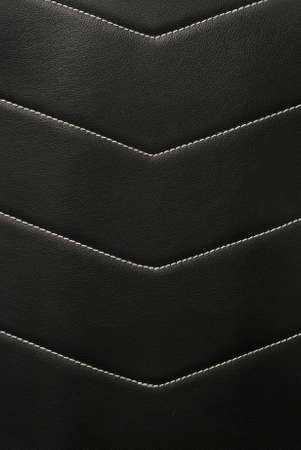 Eco leather with stripes stitched across cross for car interior.の写真素材