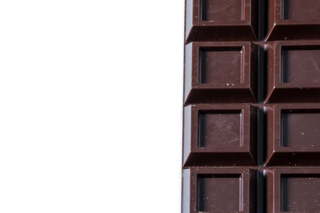 close up a chocolate bar isolated on white background.の写真素材