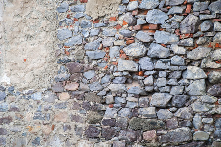 Background of stone wall texture.