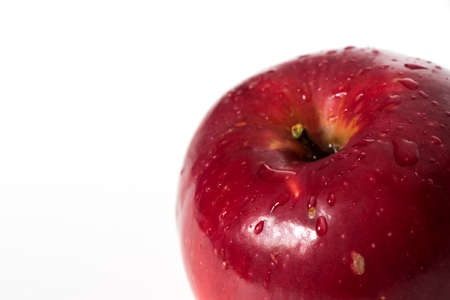 Fresh red apple on white background.の写真素材