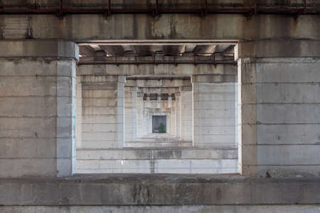 Bridge from below. Archeticture background.の写真素材