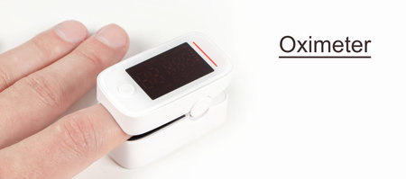 A pulse oximeter used to measure pulse rate and oxygen levels.