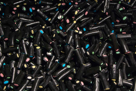 Multicolored jelly stick candies textured background.の写真素材