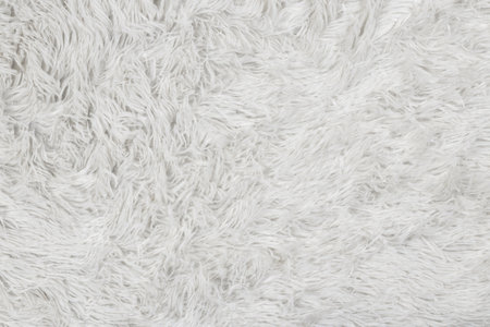 Synthetic fur white texture for the background.の写真素材