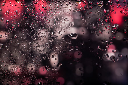 Condensation on the clear glass window. water drops. Rain. abstract background texture.