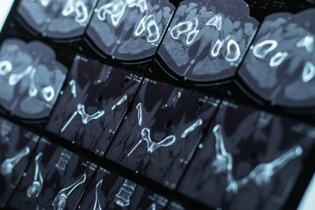 Close up of a body CT scan background.