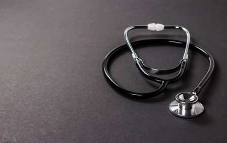 medical instrument stethoscope with copyspace for text message.の写真素材