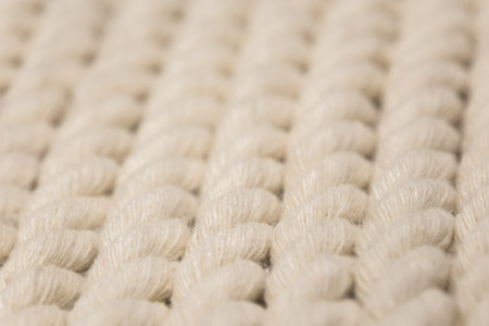 linen rope yarn stripe texture. Long string strap pattern.の写真素材
