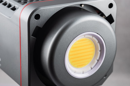 Studio lamp or stage light spotlight. COB LED spot used for studio, theater and concert lighting.の写真素材