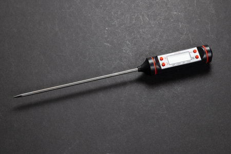 thermometer, thermometer kitchen on dark.の写真素材