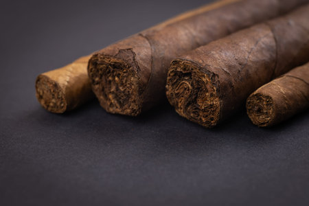 Cigars. Brown cigars from real tobacco leaves.