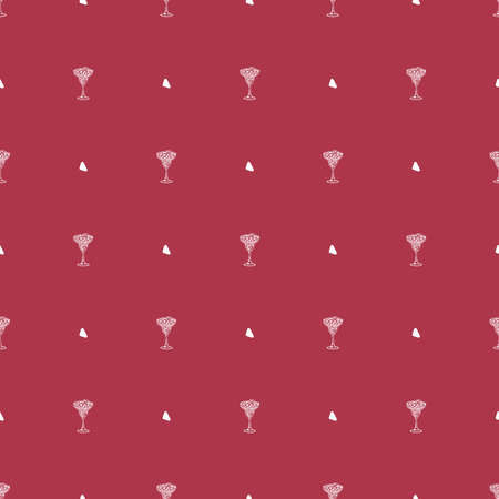 Cocktails. Bicolor Seamless Pattern. Simple element.のイラスト素材