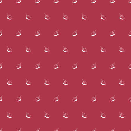 Strawberry. Bicolor Seamless Pattern. Simple element.のイラスト素材