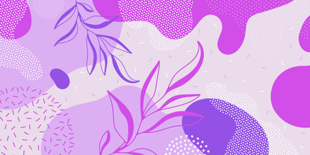 Doodle background pattern, abstract colored shapes. Modern minimalism trendy pattern background.