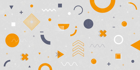 Modern abstract background with simple geometric shapes.のイラスト素材