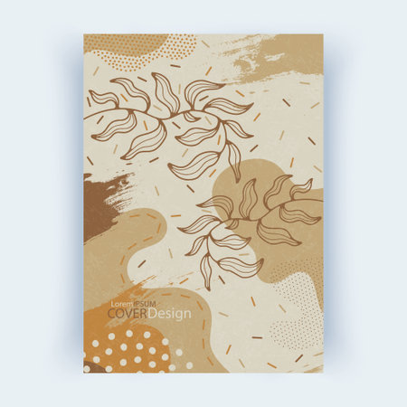 Cover with abstract shapes. Cover layouts A4 format, vertical orientation.のイラスト素材