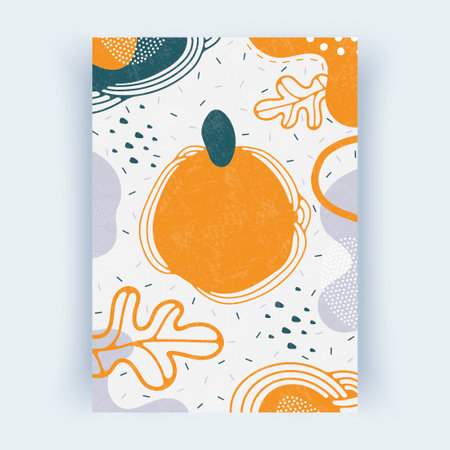 Cover layouts A4 format, vertical orientation. Cover with abstract shapes.のイラスト素材