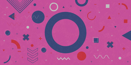 Modern abstract background with simple geometric shapes.のイラスト素材