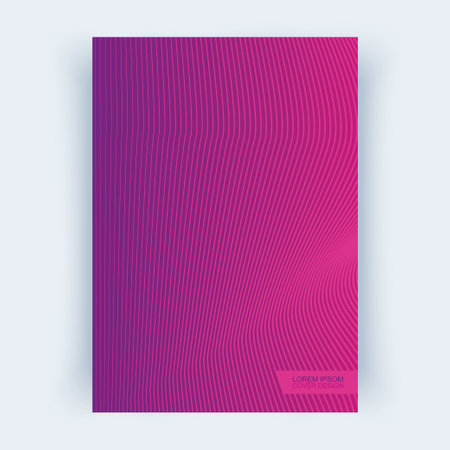 Cover with abstract lines. Cover layouts, vertical orientation.のイラスト素材
