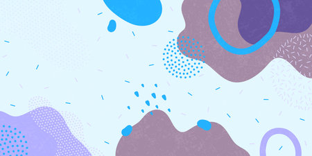 Doodle background pattern, abstract colored shapes. Modern minimalism trendy pattern background.