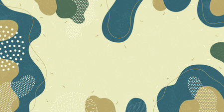 Cute doodle pattern background with abstract shapes and dots. Modern vector pattern for Banner,...