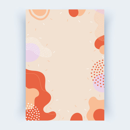 Cover layouts A4 format, vertical orientation. Cover with abstract shapes.のイラスト素材