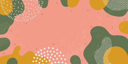 Background pattern, abstract colored shapes. Modern minimalism trendy pattern background. Vector background.のイラスト素材