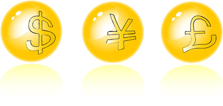 vector money symbol set eps 8のイラスト素材