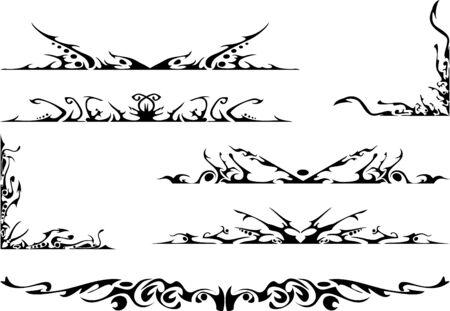 vector tribal ornate set eps 8のイラスト素材